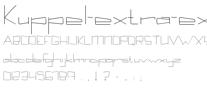 Kuppel Extra expanded Thin font