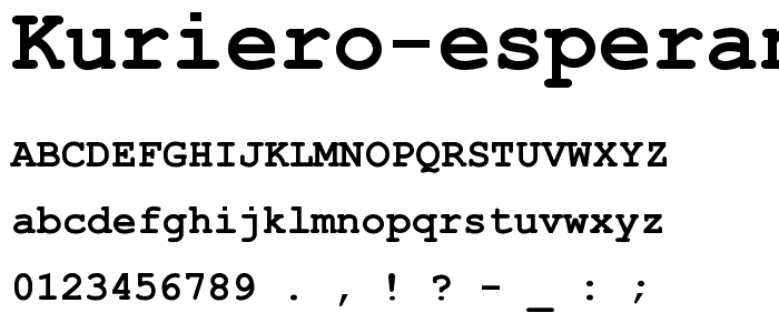 Kuriero Esperanto Dika font