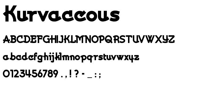 Kurvaceous font