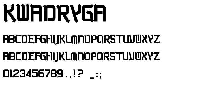 Kwadryga font