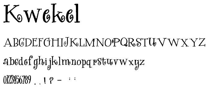 Kwekel font