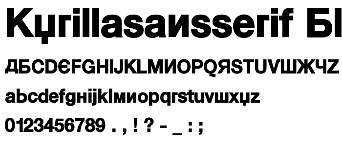 KyrillaSansSerif-Black font