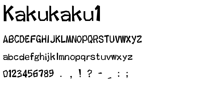 kakukaku1 font