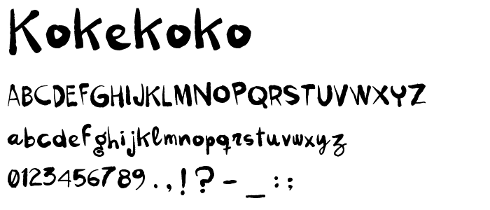 kokekoko font