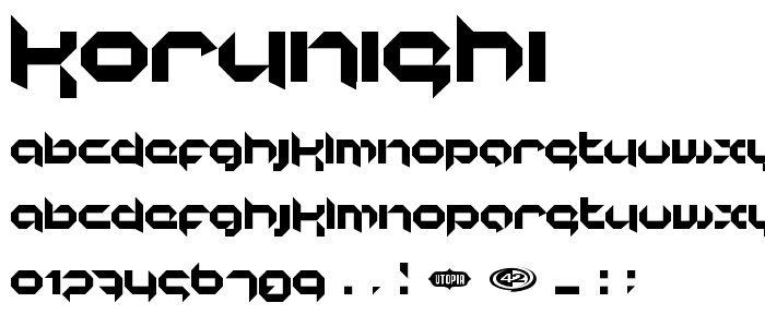 korunishi font