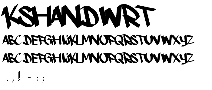 kshandwrt font