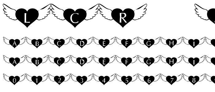 LCR Angelic Hearts font