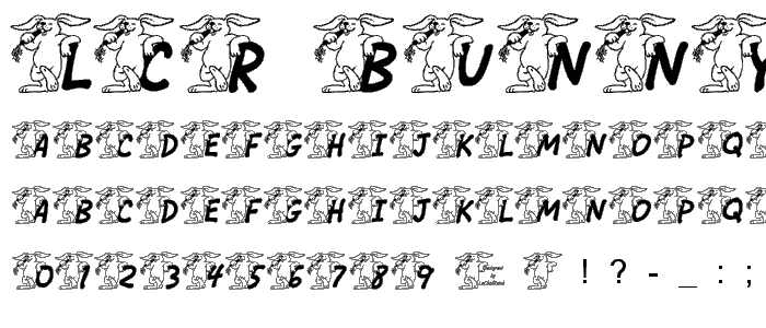 LCR Bunny Brunch font
