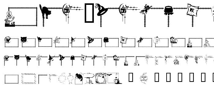 LCR Frightful Frames  font