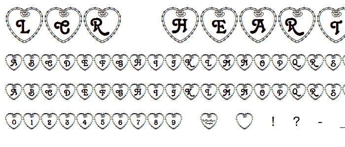 LCR Heartful Rose font