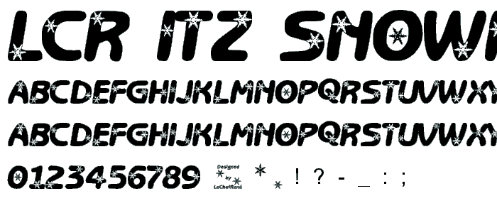 LCR Itz Snowflakes font