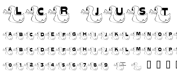 LCR Just Duckie font