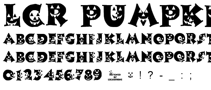 LCR Pumpkin Face font