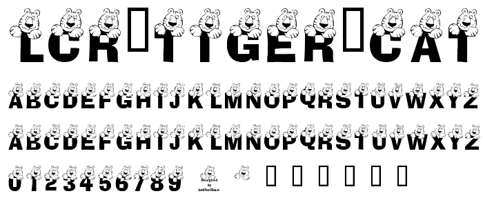 LCR Tiger Cat font