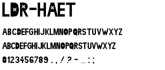 LDR HAET font