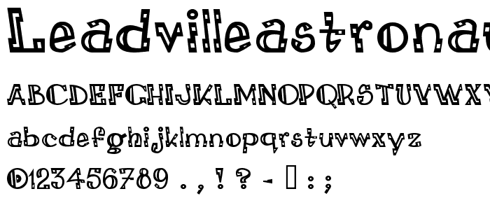 LEADvilleASTROnaut Inline font
