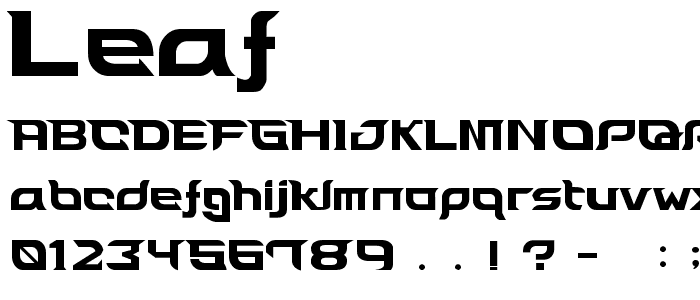 LEAF font