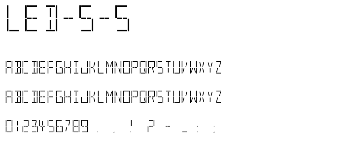 LED S S font