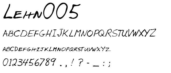 LEHN005 font