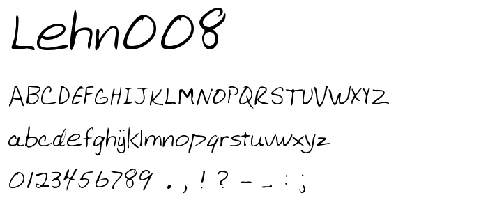 LEHN008 font