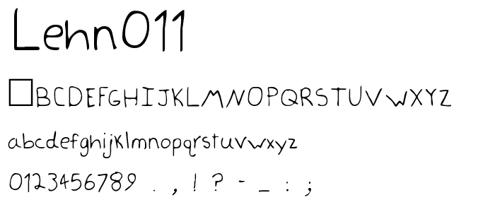 LEHN011 font