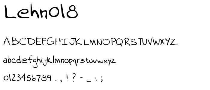 LEHN018 font