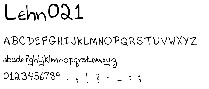 LEHN021 font