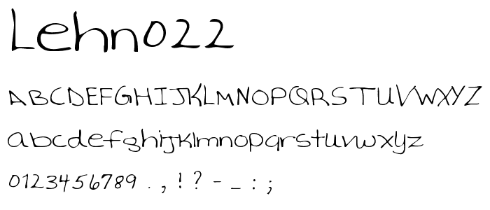 LEHN022 font