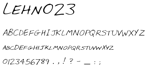 LEHN023 font