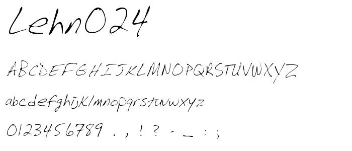 LEHN024 font