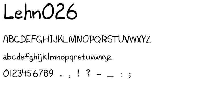 LEHN026 font