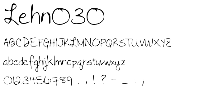 LEHN030 font