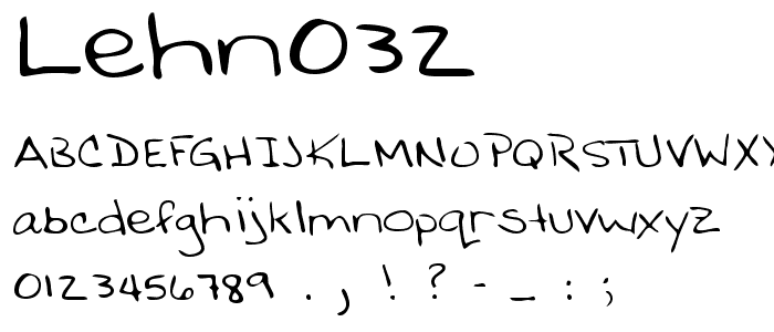 LEHN032 font