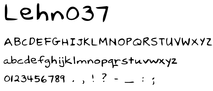 LEHN037 font