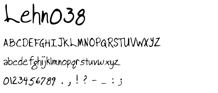 LEHN038 font