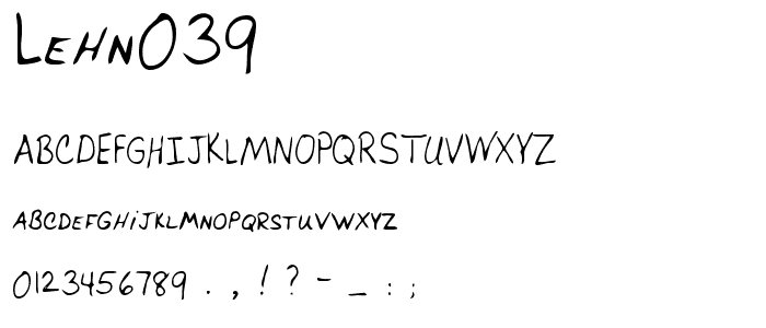 LEHN039 font