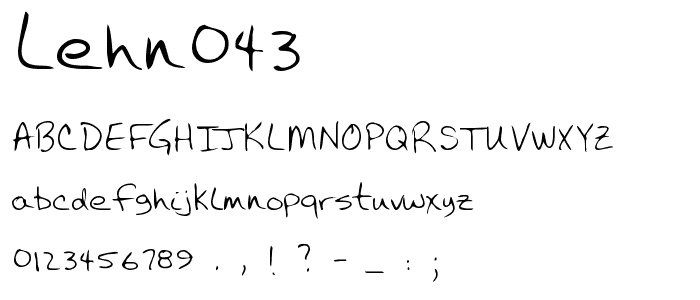 LEHN043 font