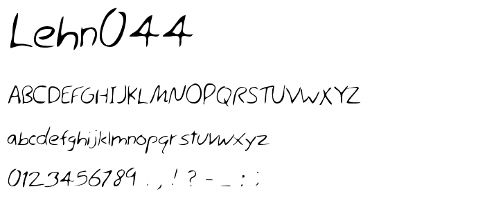 LEHN044 font