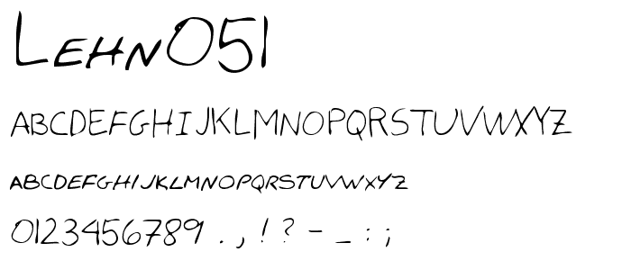 LEHN051 font