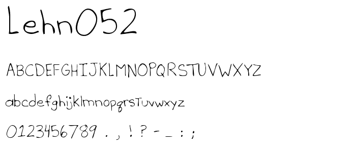 LEHN052 font