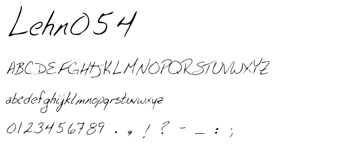 LEHN054 font