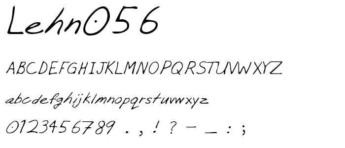 LEHN056 font