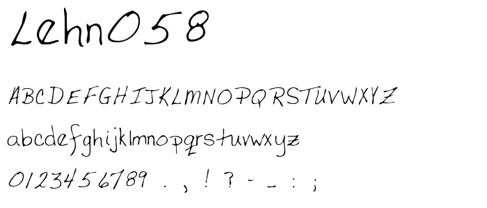 LEHN058 font