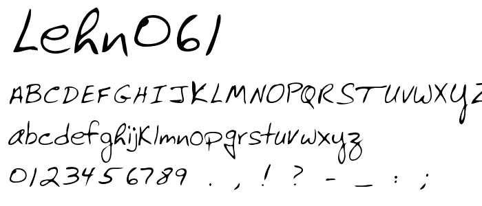 LEHN061 font