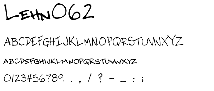 LEHN062 font