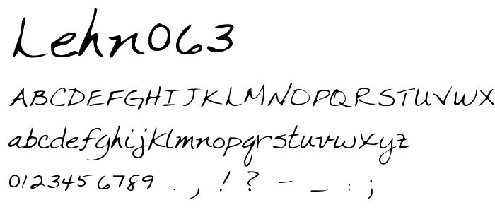 LEHN063 font