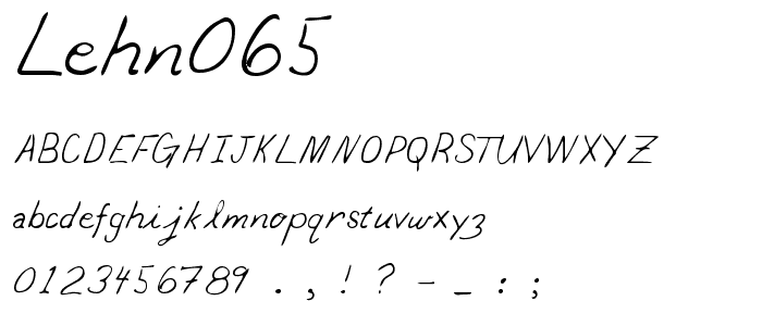 LEHN065 font