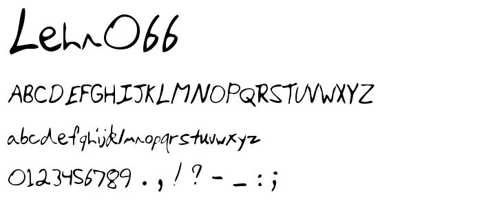 LEHN066 font