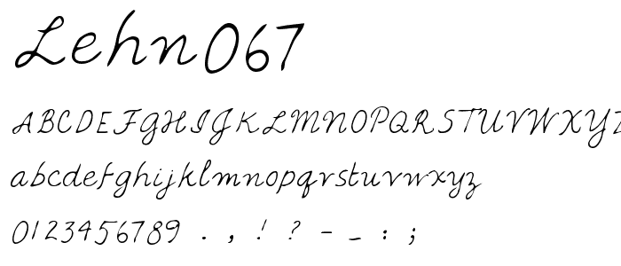 LEHN067 font