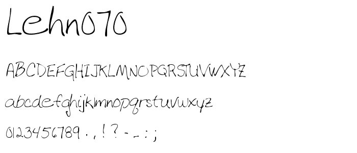 LEHN070 font